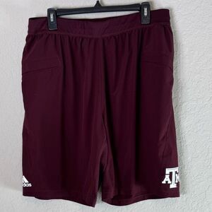 Adidas Men's Texas A&M Aggies Sideline Knit Shorts Maroon Size XL